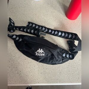 Kappa Black Belt Bag with Logo Strap